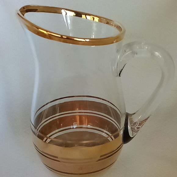 Beautiful Romanian glass mid-century sugar and creamer - Picture 2 of 7